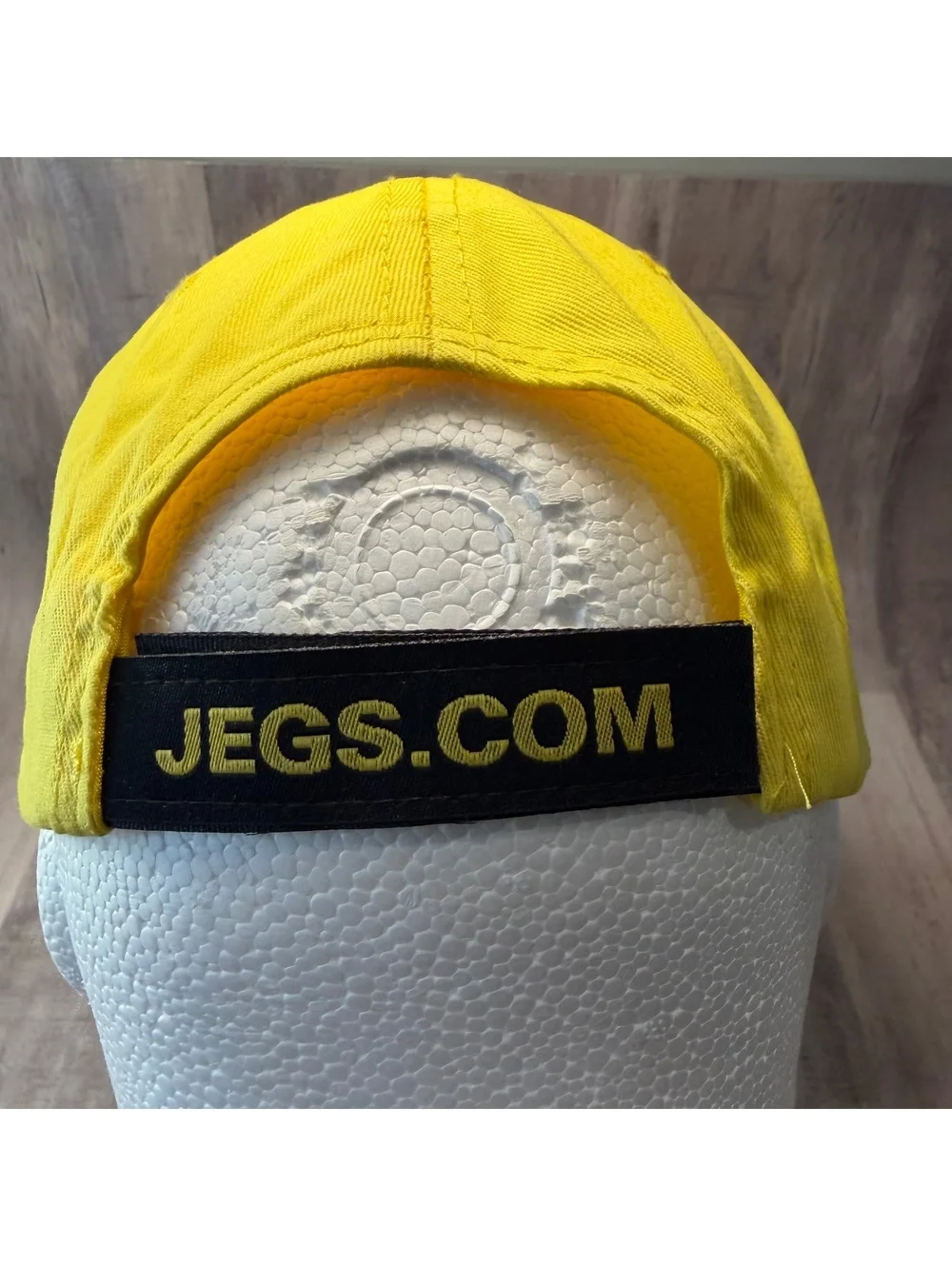 JEGS High Performance Parts Jegs.Com Hat Black & Yellow Hook & Loop Cap NEW